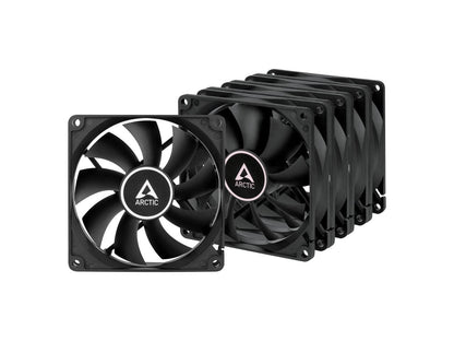 ARCTIC 92 mm F9 Value Pack Standard Case Fan Quiet Motor Computer Push- or Pull Configuration Black Model ACFAN00249A