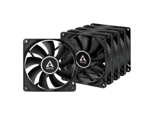ARCTIC 92 mm F9 Value Pack Standard Case Fan Quiet Motor Computer Push- or Pull Configuration Black Model ACFAN00249A