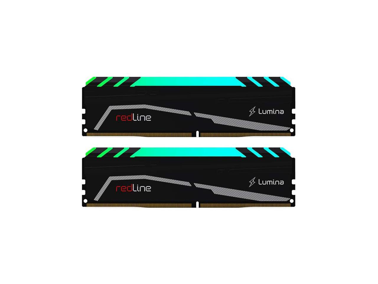 Mushkin 16GB (2X8GB) Redline Lumina DDR4-3600 PC4-28800 3600MHz 14-19-19-39 Desktop Memory Model MLA4C360EKKT8GX2