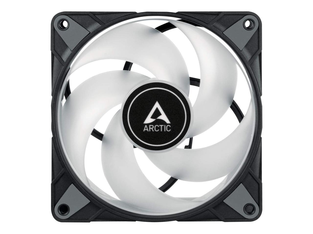 ARCTIC P14 PWM PST RGB 0dB - Case Fan, 140 mm PWM Optimised for Static Pressure, Semi-Passive: 0-1900 RPM, Single Fan - Black Model ACFAN00238A