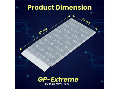 Gelid Solutions GP-Extreme 12W-Thermal Pad 80x40x0.5mm. Excellent He