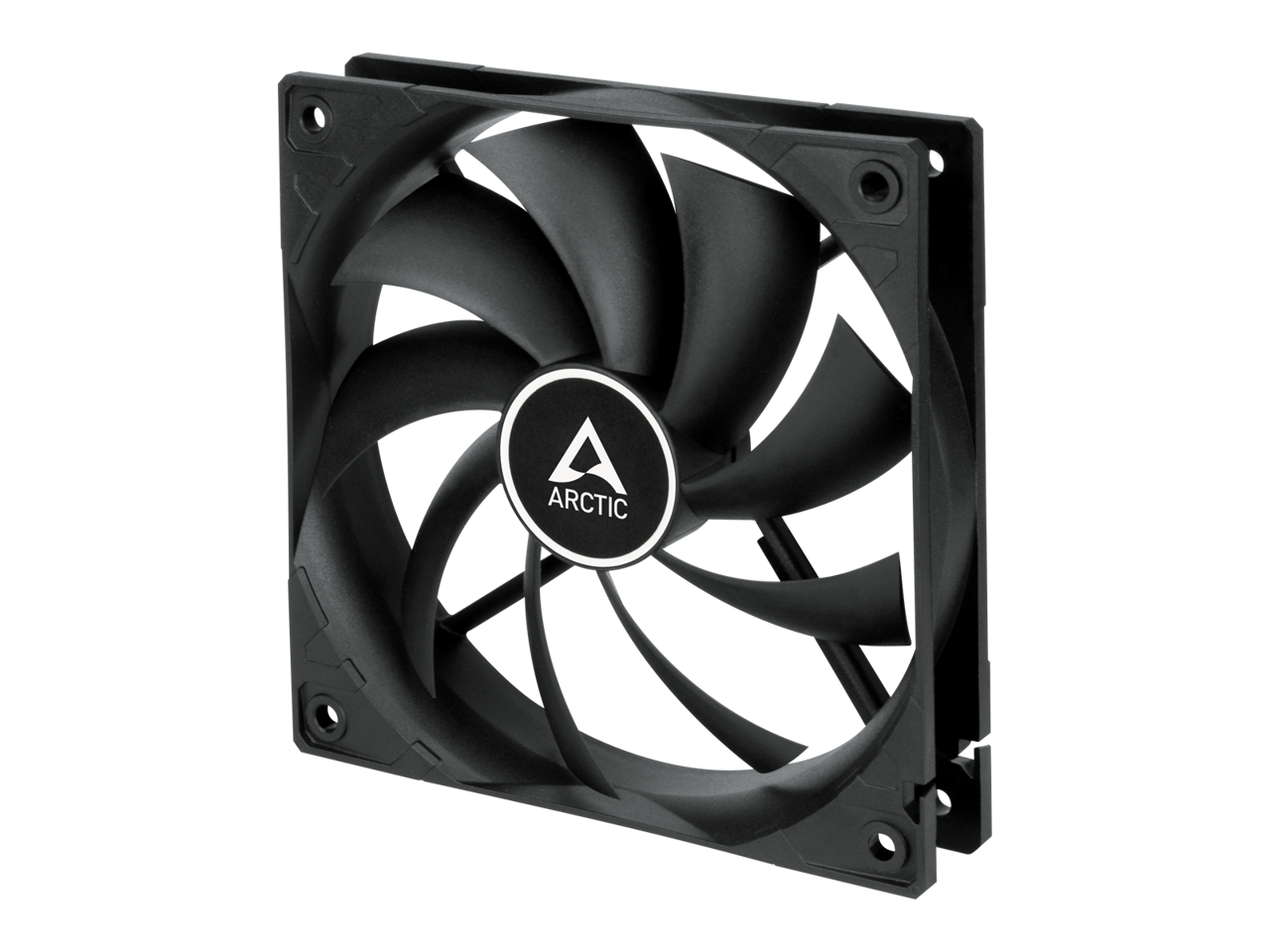 Arctic F12 12cm PWM PST Case Fan, Black, 9 Blades, Fluid Dynamic, 230-1350 RPM, 6 Year Warranty