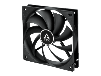 Arctic F12 12cm PWM PST Case Fan, Black, 9 Blades, Fluid Dynamic, 230-1350 RPM, 6 Year Warranty