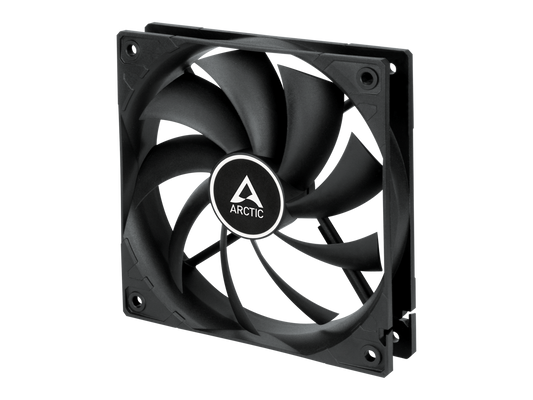 Arctic F12 12cm PWM PST Case Fan, Black, 9 Blades, Fluid Dynamic, 230-1350 RPM, 6 Year Warranty