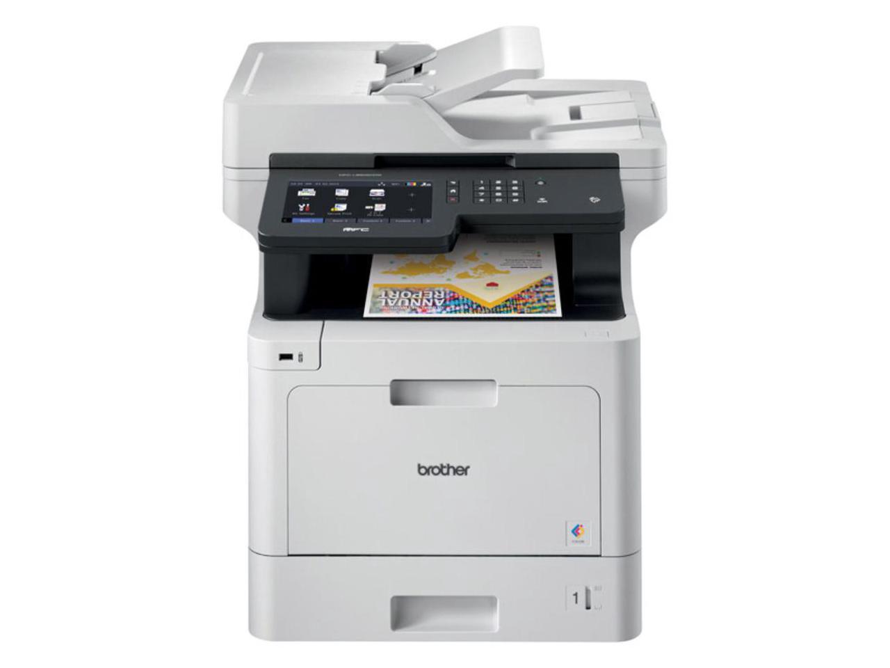 Brother Business Color Laser All-in-One Printer with Low-cost Printing, Duplex Print, Scan, Copy and Wireless Networking Model MFCL8905CDW
