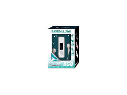 8GB Transcend USB Digital MP3 Music Player, FM Radio and a Voice Recorder MP330 (White) Model TS8GMP330W