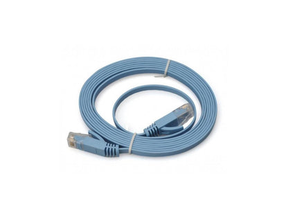 NEON Network Cable CAT6 RJ45 UTP Flat Snagless 10ft Blue. Model Cat6e-3m-LBLSN