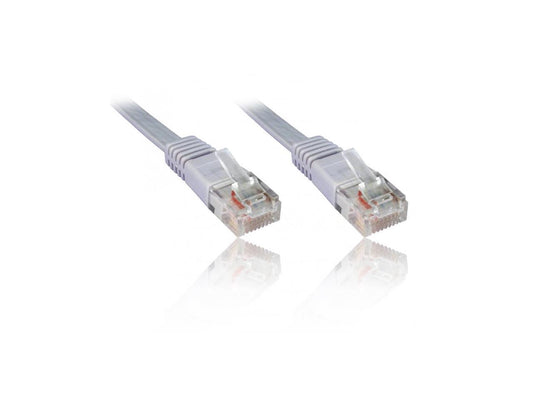 NEON Network Cable Patch Cord CAT6 RJ45 UTP Flat 15ft. Grey Model SX499B