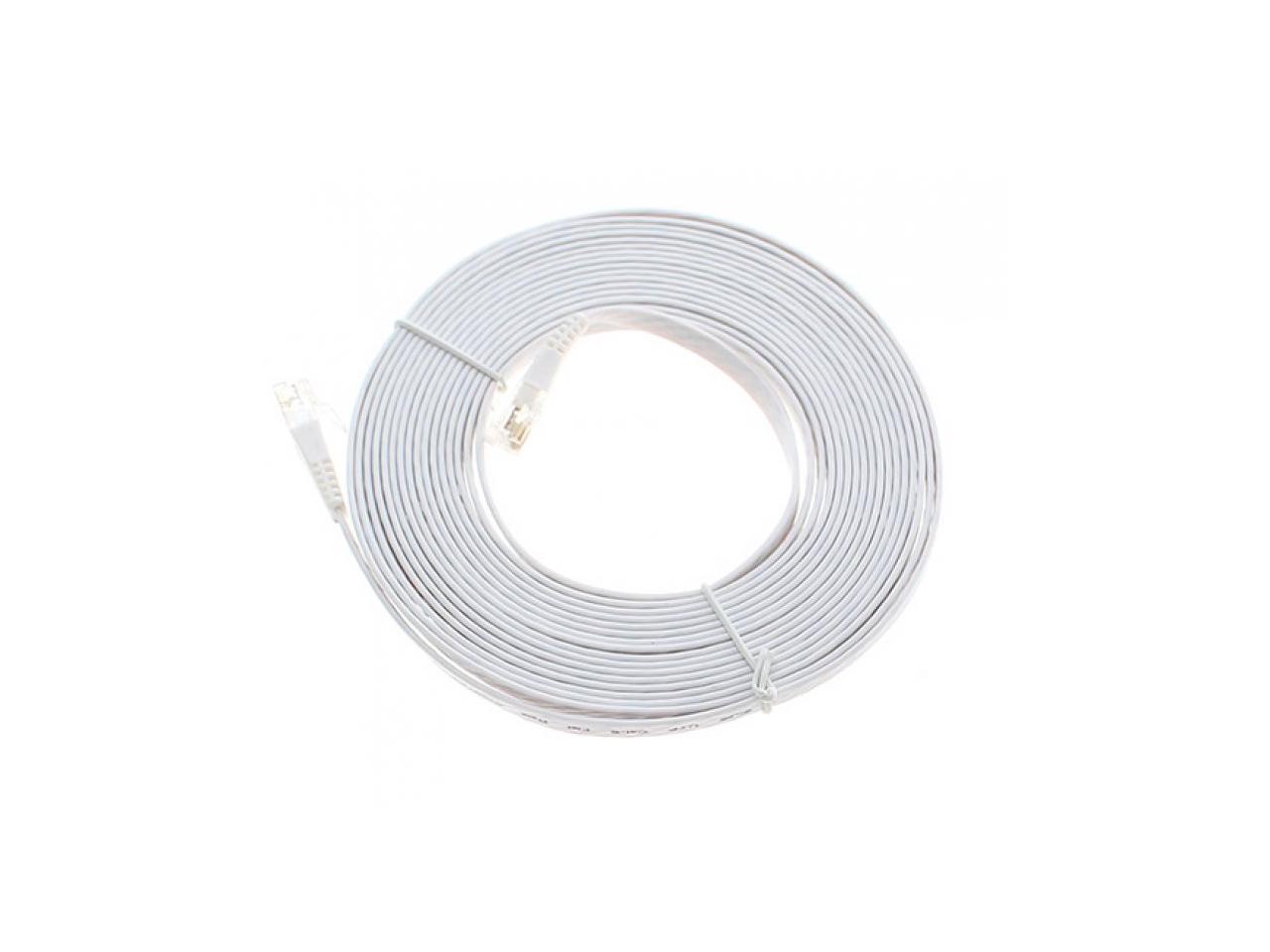 NEON Network Cable Patch Cord CAT6 RJ45 UTP Flat 30ft. Grey Model SX499C