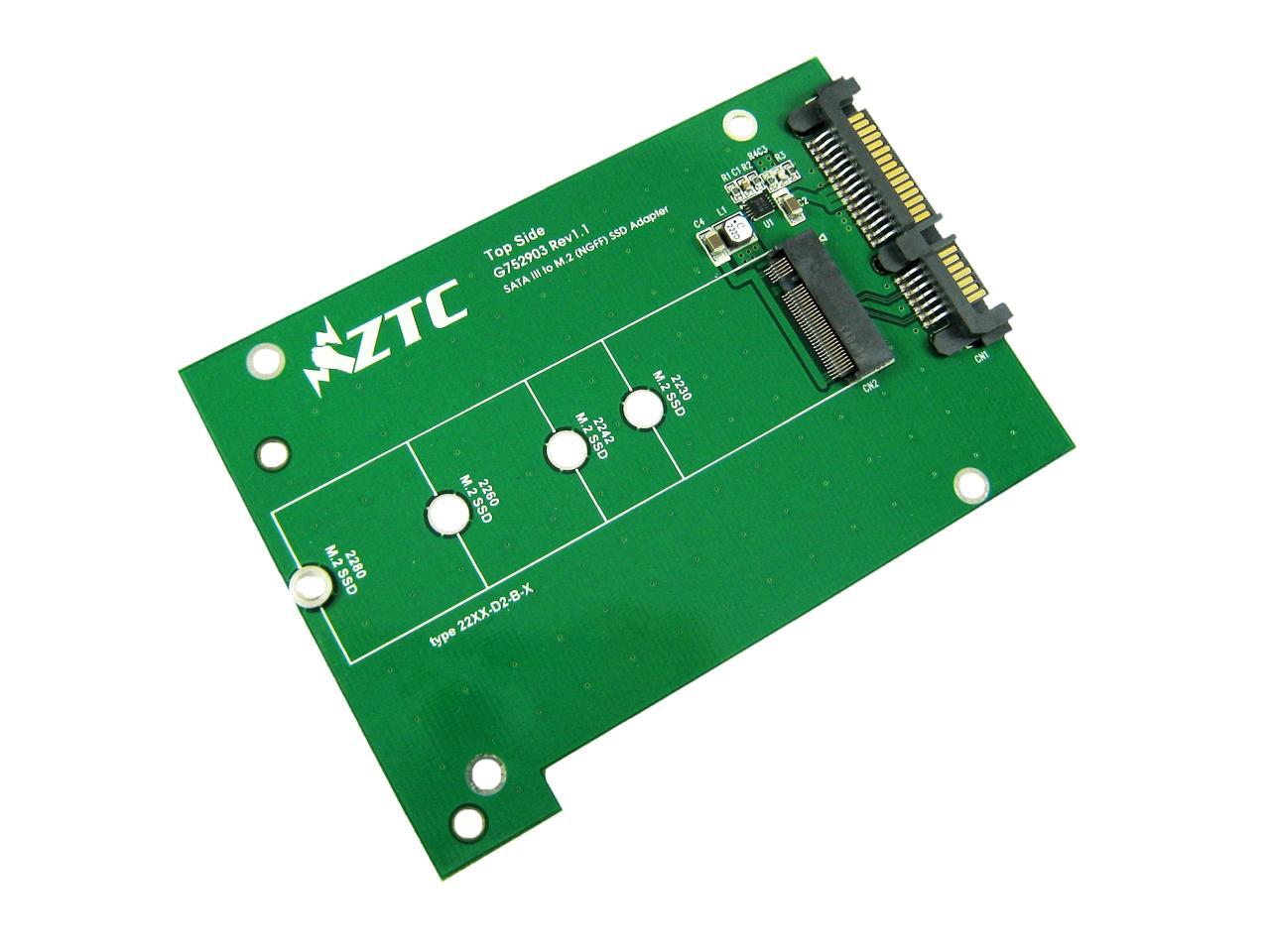 ZTC Thunder Board M.2 NGFF SSD to SATA III Board Adapter. Multi Size Fit with High Speed 6.0GB/s. Model ZTC-AD001