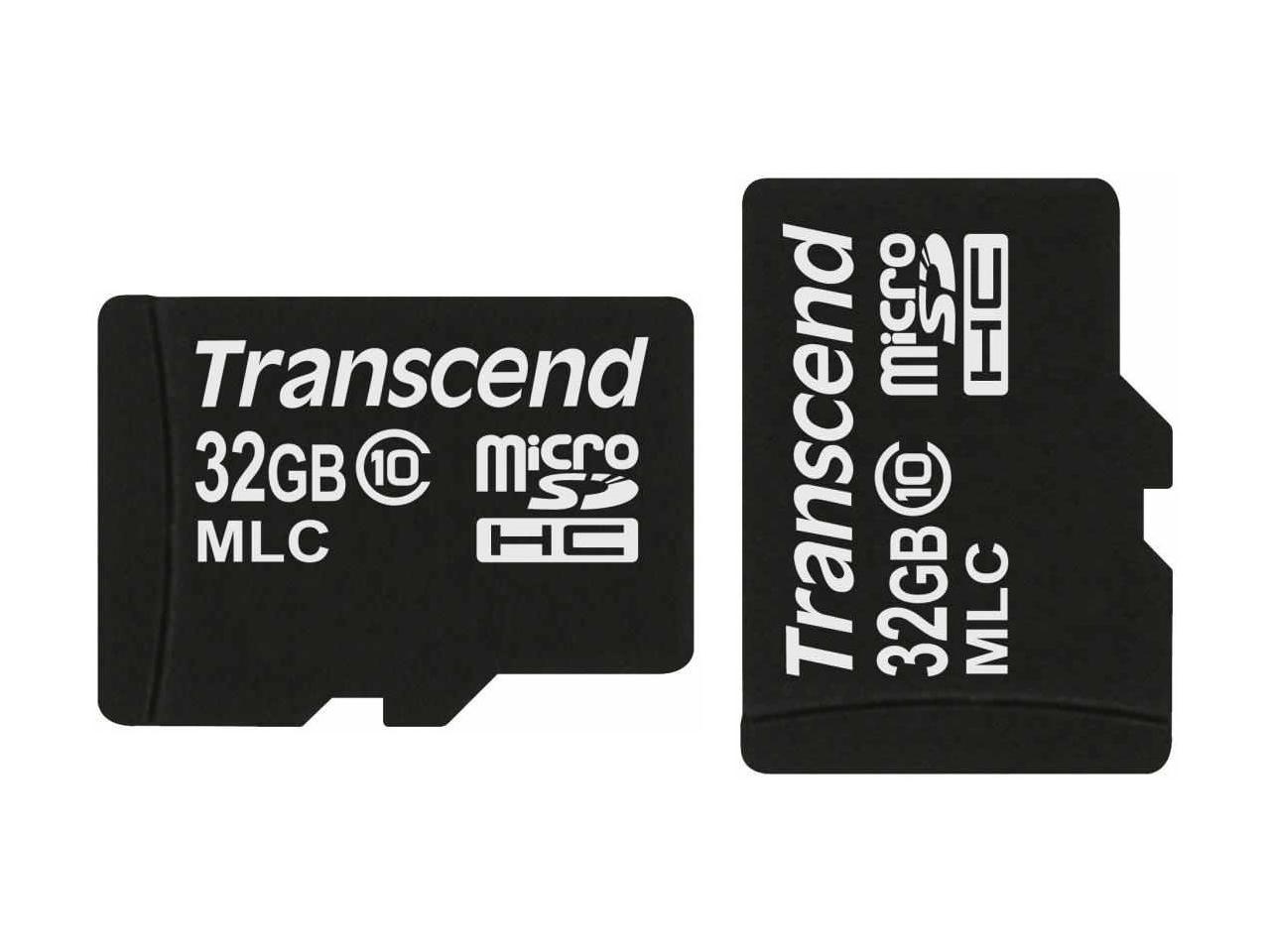 Transcend 32GB MicroSDHC Class 10 Memory Card Model TS32GUSDC10M