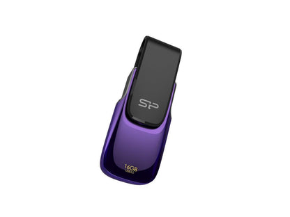 Silicon Power 16GB Blaze B31 USB3.0 Swivel Cap Flash Drive Black/Purple Edition Model SP016GBUF3B31V1U