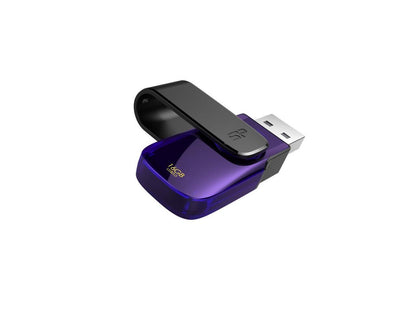 Silicon Power 16GB Blaze B31 USB3.0 Swivel Cap Flash Drive Black/Purple Edition Model SP016GBUF3B31V1U