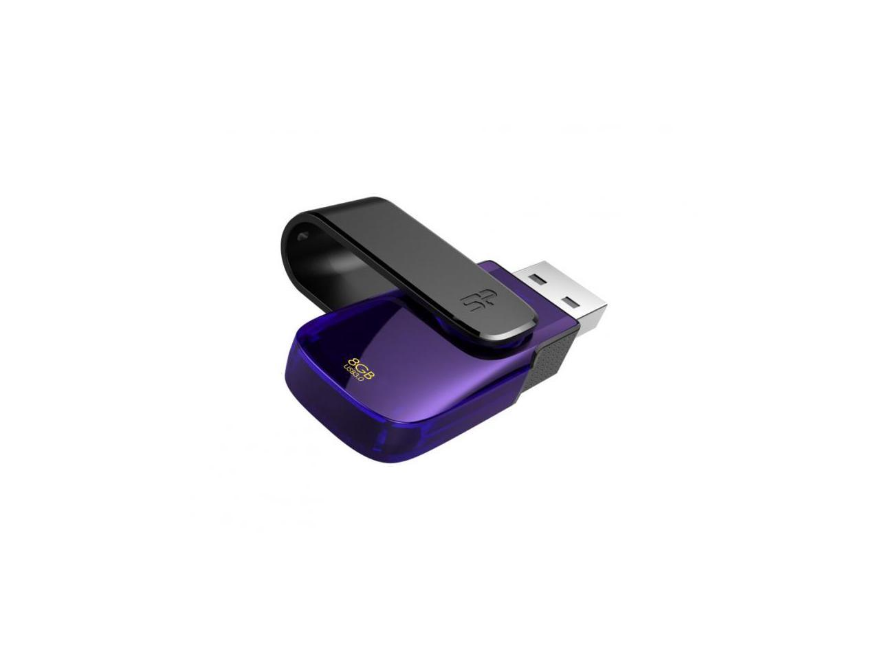 Silicon Power 32GB Blaze B31 Swivel Cap USB 3.0 Flash Drive Color Black/Purple Edition Model SP032GBUF3B31V1U
