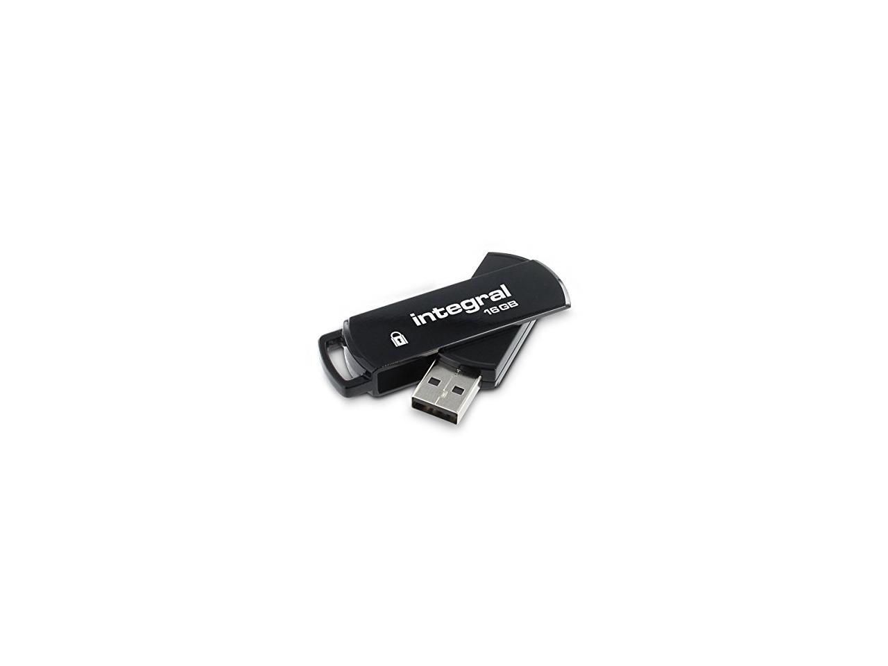 Integral 16GB Secure 360 Encrypted USB3.0 Flash Drive (256-bit AES Encryption) Model INFD16GB360SEC3.0