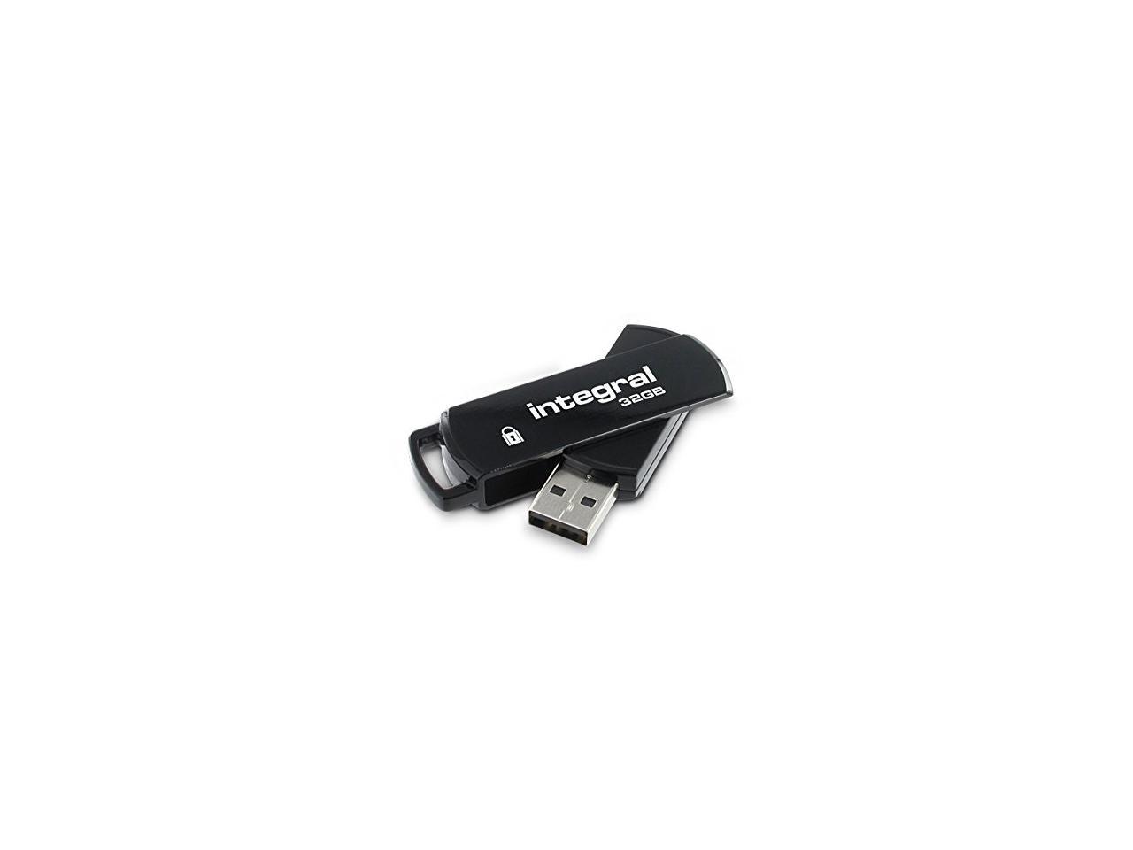 Integral 32GB Secure 360 Encrypted USB3.0 Flash Drive (256-bit AES Encryption) Model INFD32GB360SEC3.0