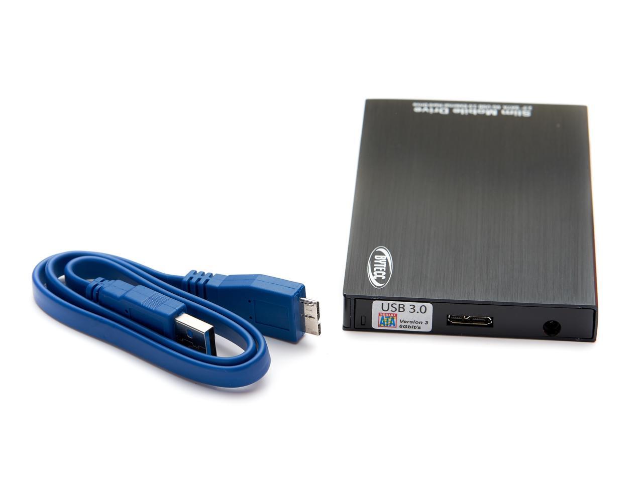 NEON SATA II SATA III 2.5" Hard Drive and SSD Black Aluminium Enclosure Model HD3-S3U3