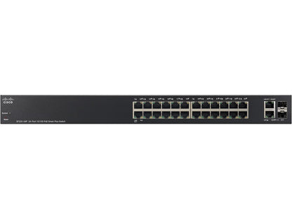 Cisco 24 Port 2 Layer Supported 10/100 PoE Smart Plus Switch Model SF220-24P-K9-NA