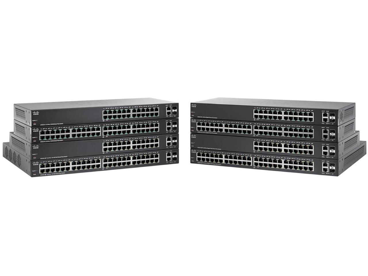 Cisco 24 Port 2 Layer Supported 10/100 PoE Smart Plus Switch Model SF220-24P-K9-NA