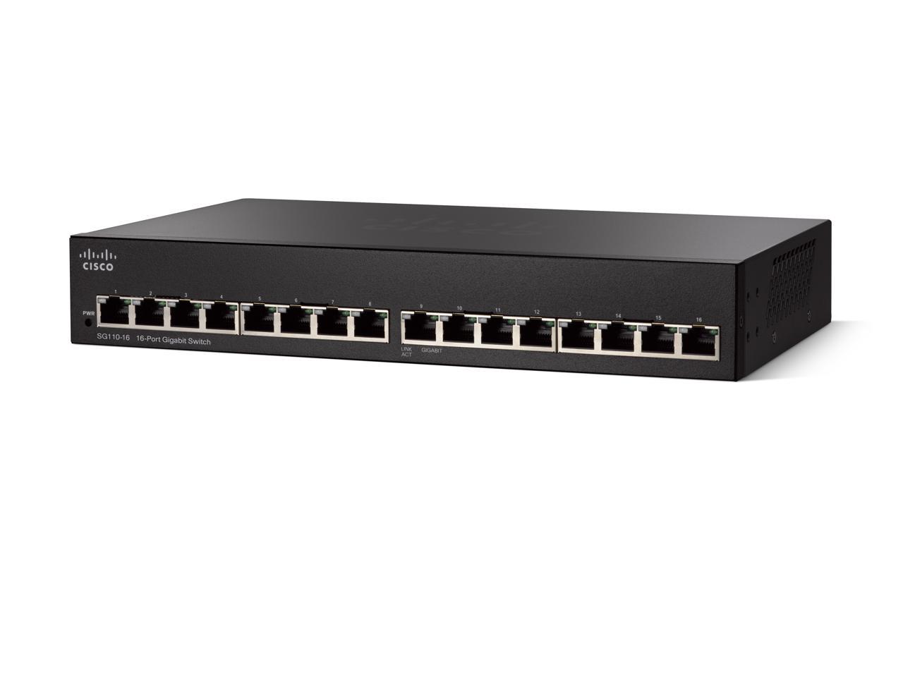 Cisco 16 Ports 2 Layer Supported Ethernet Switch Model SG110-16-NA
