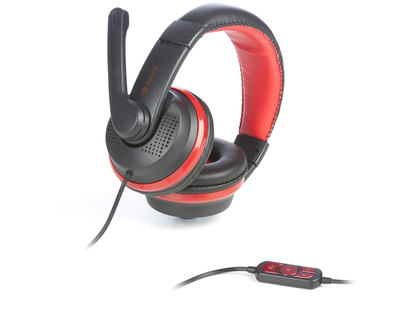 NGS USB Stereo Headphones with Microphone Color Black/Red Model VOX700USB