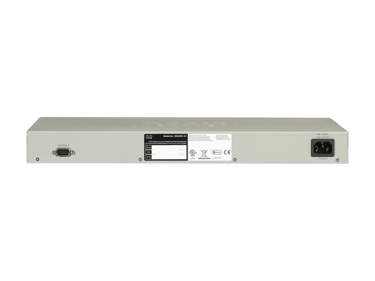 Cisco 24 Ports Layer 3 Manageable Switch Model SG500X-24-K9-NA