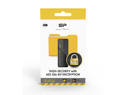 Silicon Power 32GB Secure G50 AES 256-bit Encryption USB3.0 Flash Drive Model SP032GBUF3G50V1K