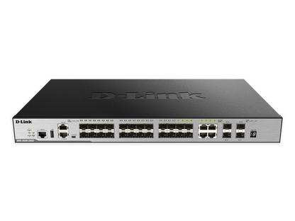 D-Link 28 Port Layer 3 Stackable Managed Gigabit Switch including 4 10GbE Ports Model DGS-3630-28SC/SI