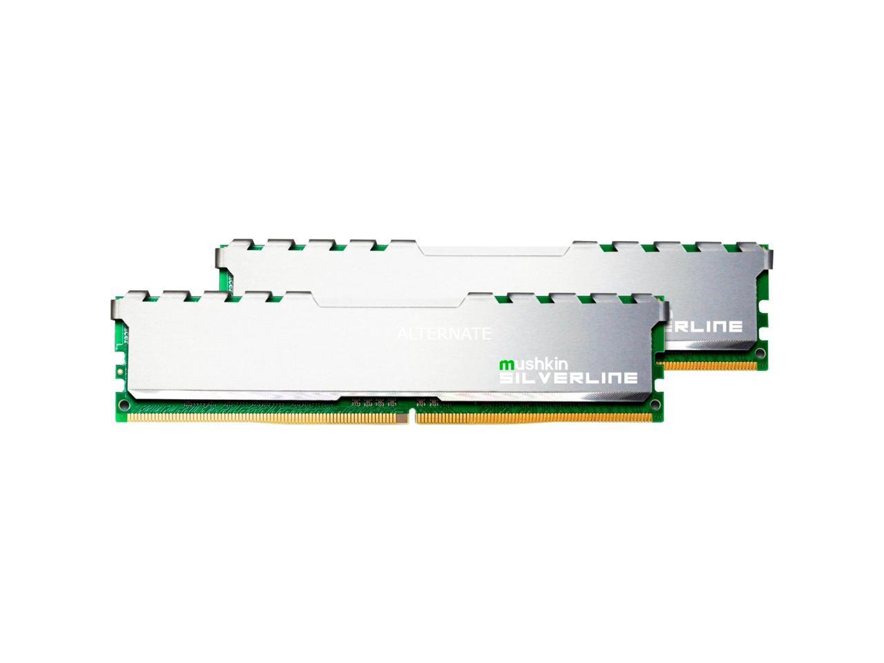Mushkin Enhanced Silverline 16GB (2 x 8GB) DDR4 2400 (PC4 19200) Desktop Memory Model MSL4U240HF8GX2