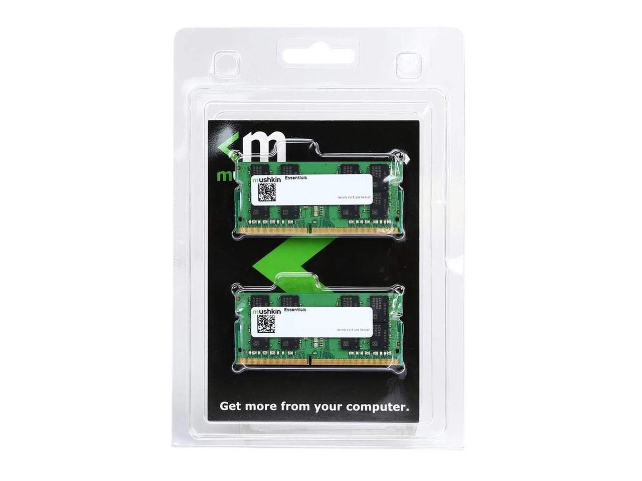 Mushkin ESSENTIALS 32GB (2x16GB) PC4-21300 2666MHz 260-pin Dual-Channel Notebook Memory Model MES4S266KF16GX2