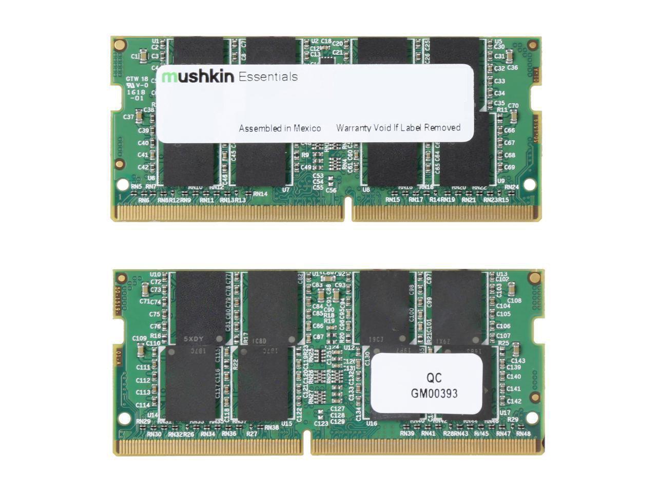 Mushkin Essentials 64GB (2x32GB) DDR4 SODIMM PC4-2666 PC4 19200 Notebook Memory