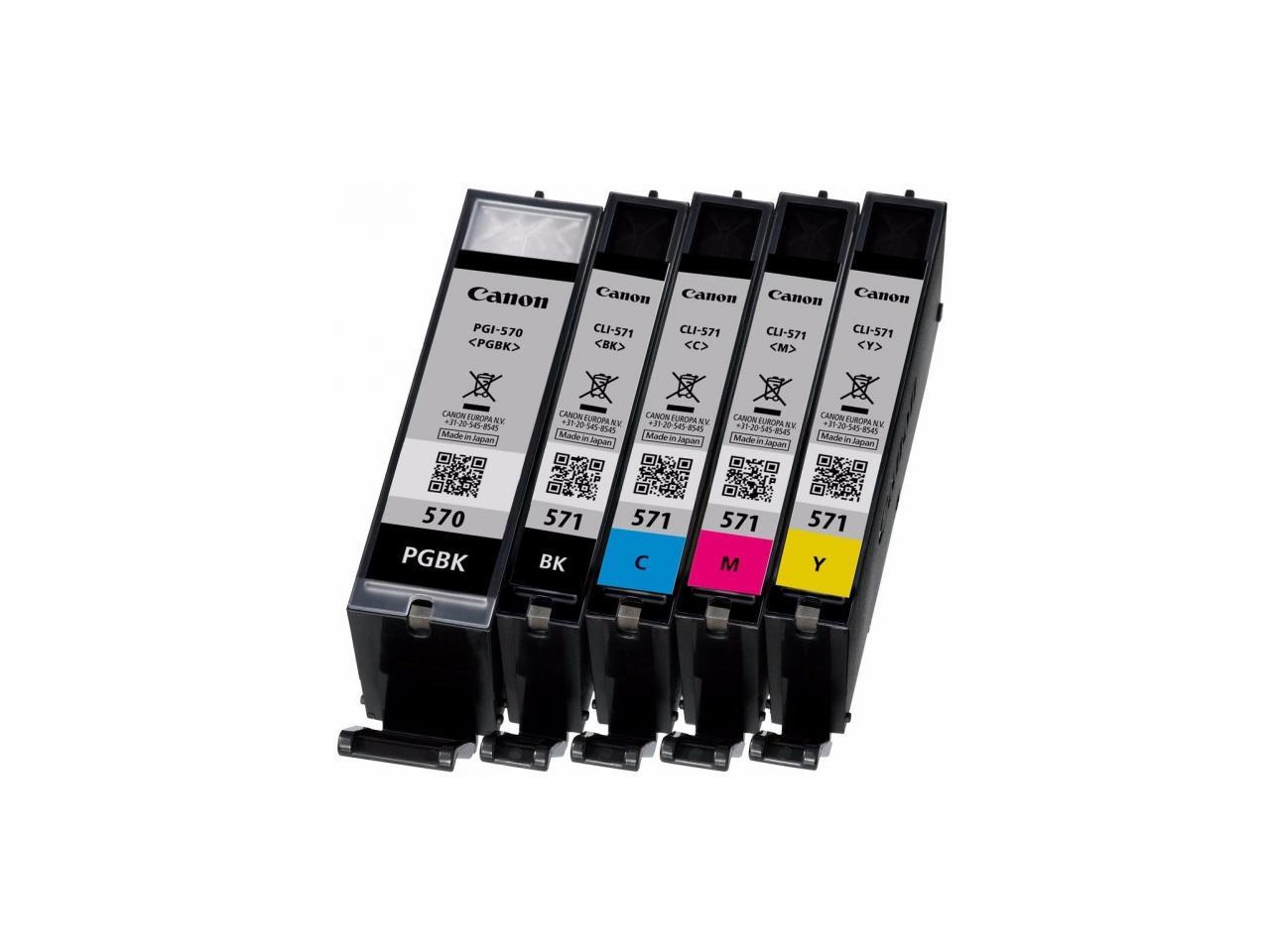 Canon PGI-570 Black, Pigment Black, Yellow, Cyan, Magenta Ink Cartridge