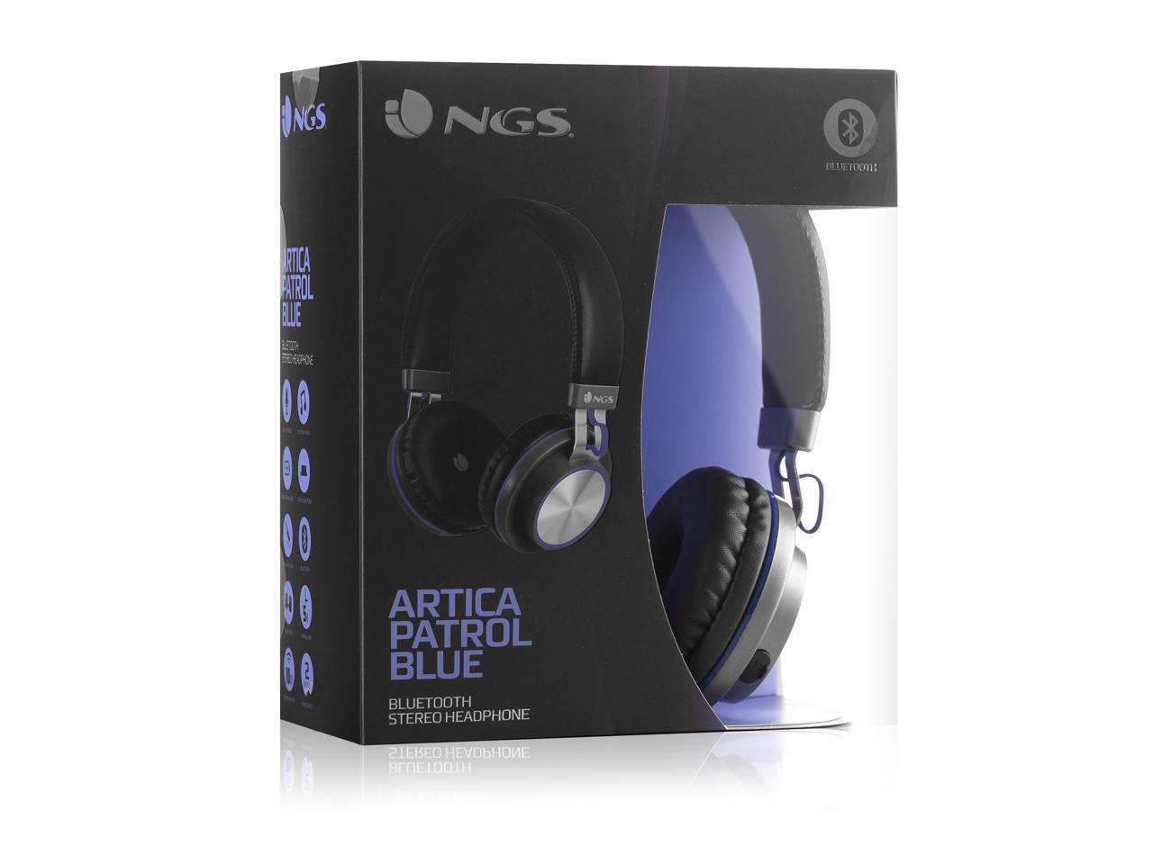 NGS Artica Patrol Bluetooth Stereo Headphones - Blue