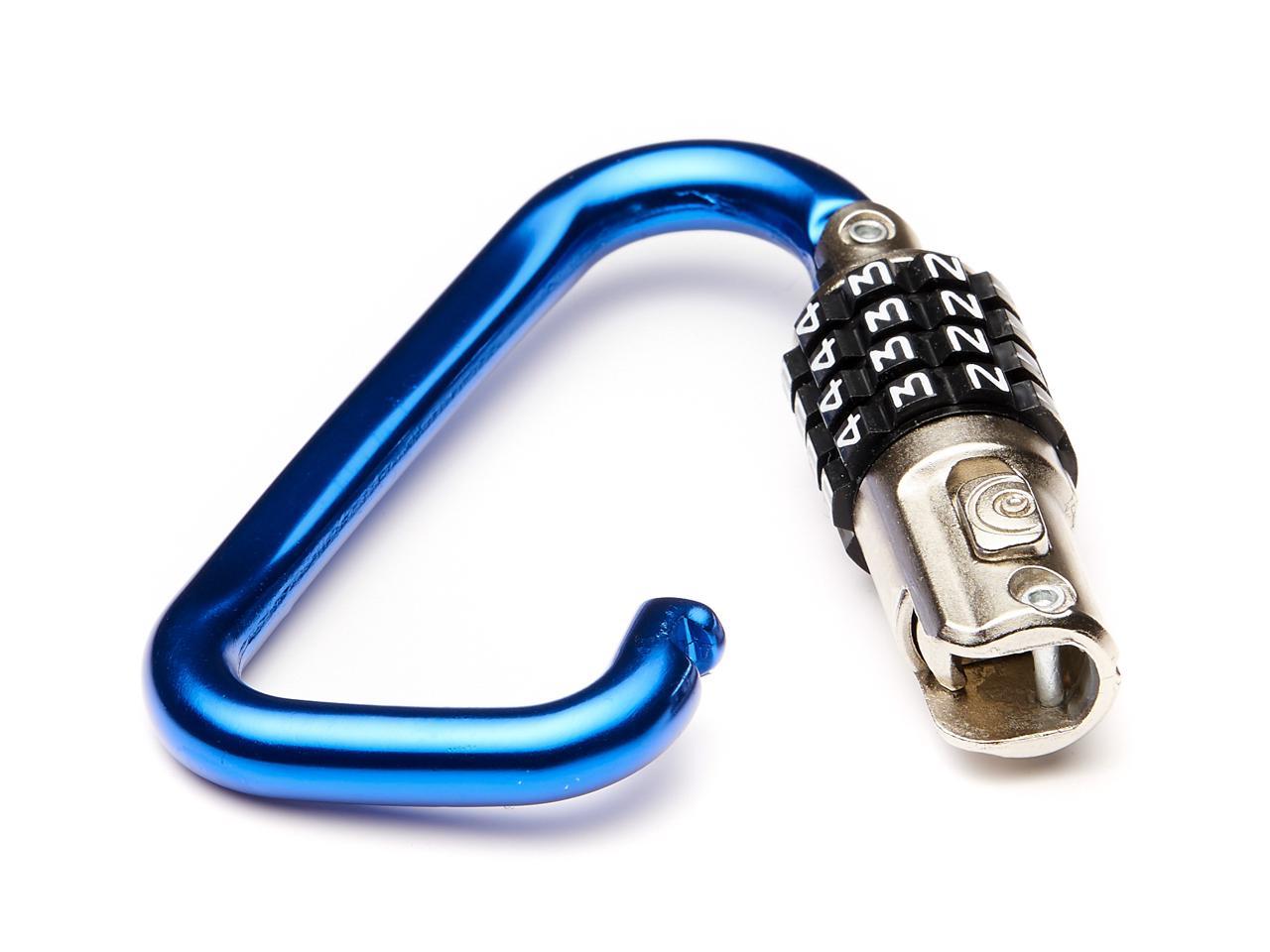 EyezOff 3.5" Carabiner Aluminum Multi Purpose Lock 4-Dial Combination D-Shape (Blue)