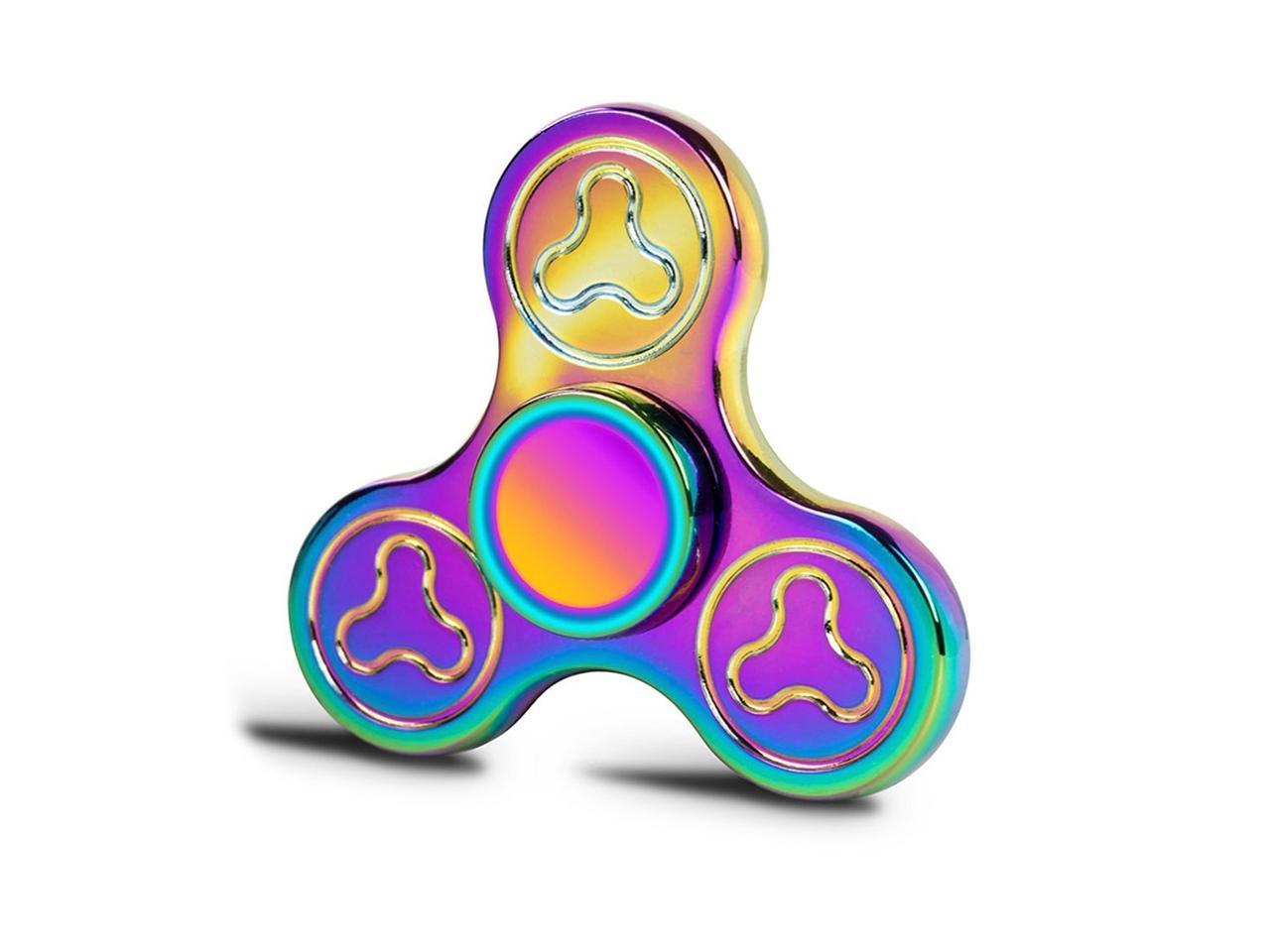 EyezOff Colorful Fidget Spinner Zinc Alloy 3.5-min Rotation Time, Steel Beads Bearing