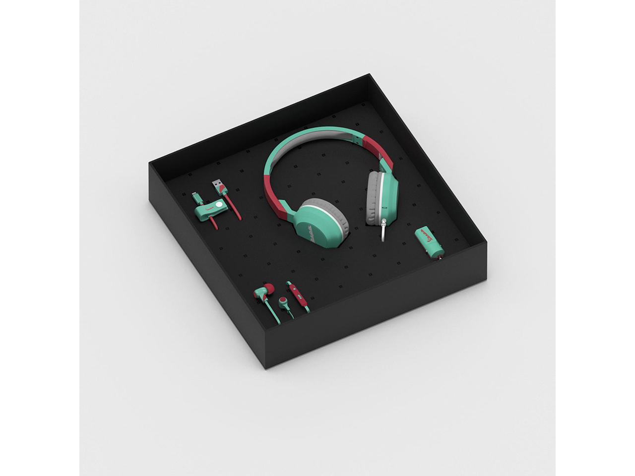 Tribe Vespa Aquamarina Gift Set Headphones, Earphones, Cable & Car Charger