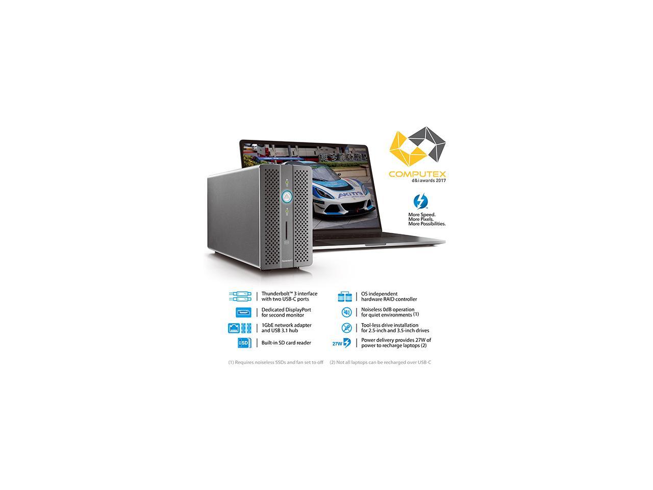 AKiTiO 12.0TB Thunder3 RAID Station - All-in-one Thunderbolt 3 Dock With RAID Storage. Model OWCTB3RSDK12T