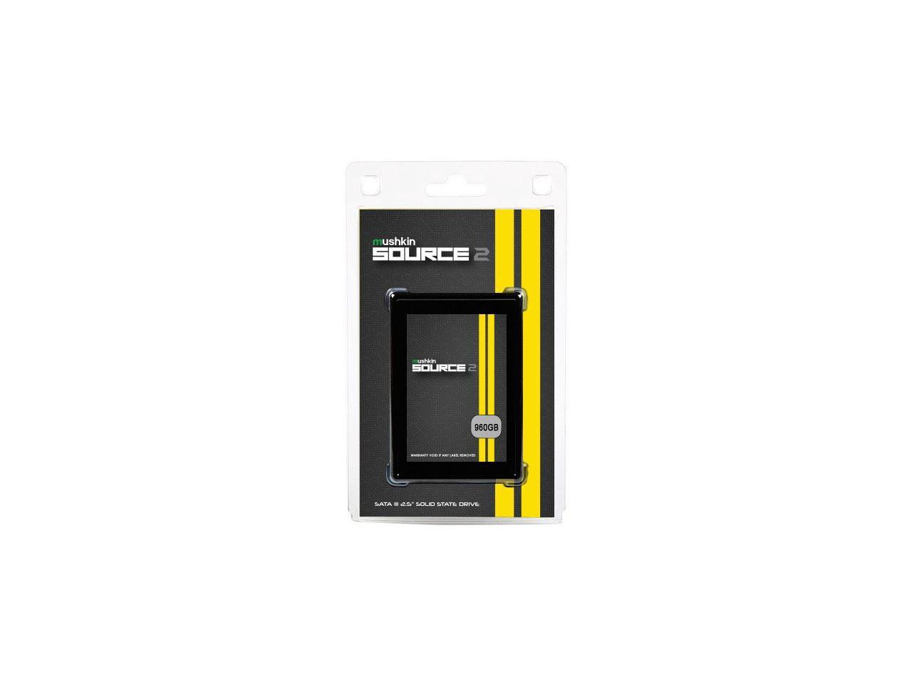Mushkin Source-II 960GB 2.5 Inch SATA III 6Gb/s 3D Vertical TLC 7mm Internal Solid State Drive (SSD) Model MKNSSDS2960GB