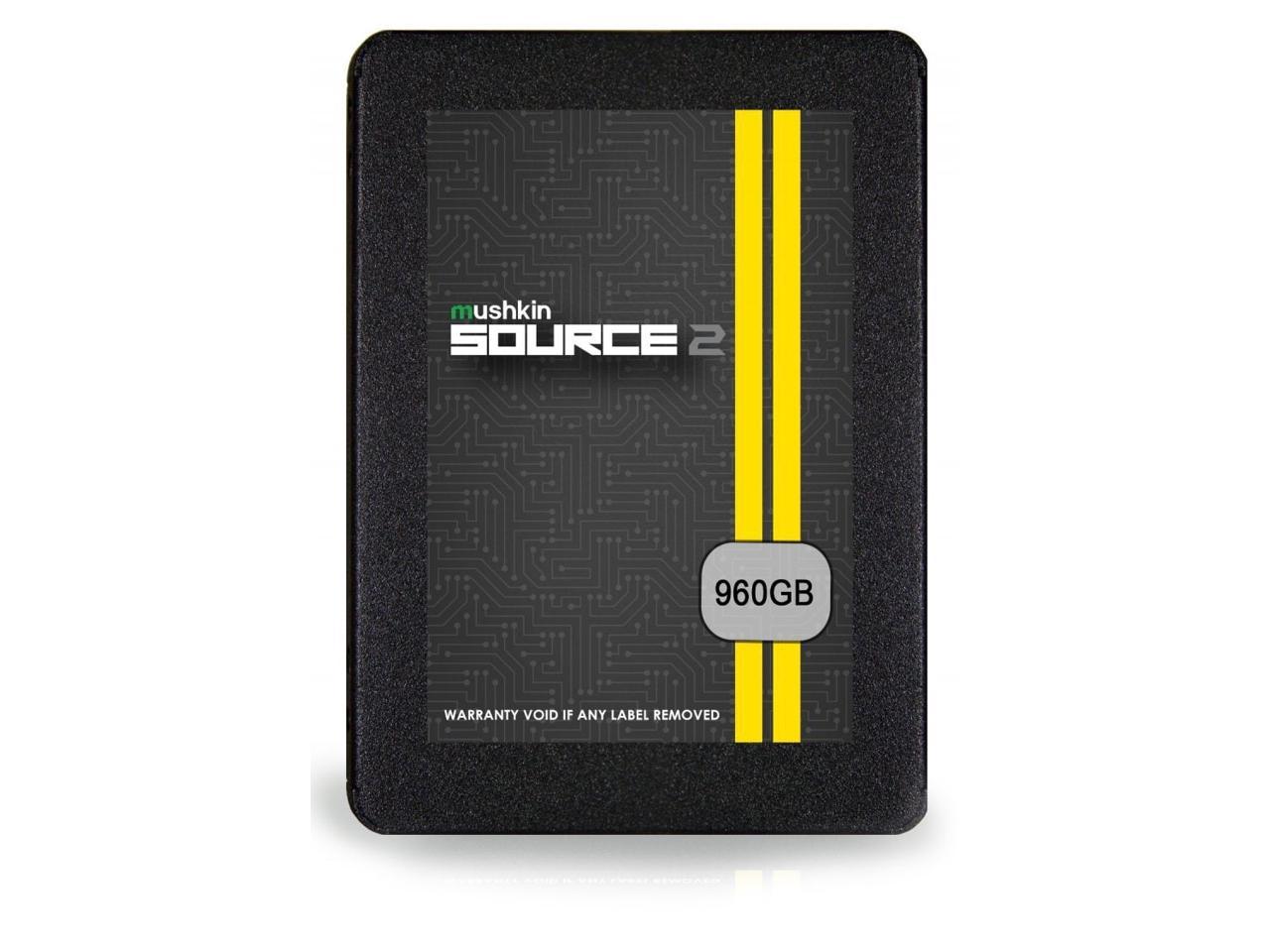 Mushkin Source-II 960GB 2.5 Inch SATA III 6Gb/s 3D Vertical TLC 7mm Internal Solid State Drive (SSD) Model MKNSSDS2960GB