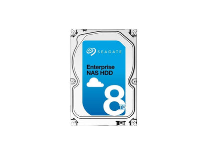 Seagate Enterprise NAS ST8000NE0011 8TB 7200 RPM 256MB Cache SATA 6.0Gb/s 3.5" Internal Hard Drive + Rescue Data Recovery Services Bare Drive