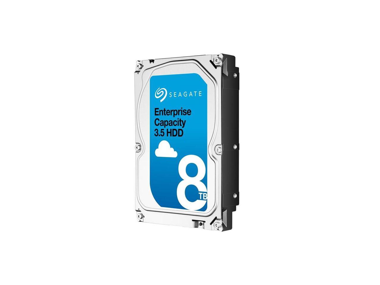 Seagate Enterprise Capacity 3.5'' HDD 8TB 7200 RPM 512e SATA 6Gb/s 256MB Cache Secure Model Internal Hard Drive ST8000NM0105