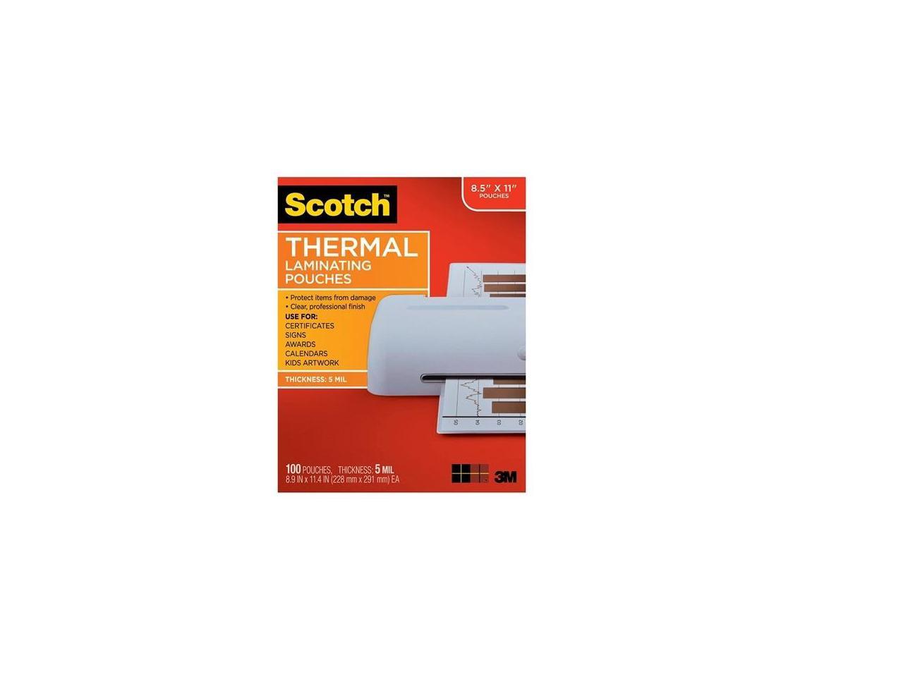 TP5854100 3M Letter Size Thermal Laminating Pouches, 5 mil, 100/Pack