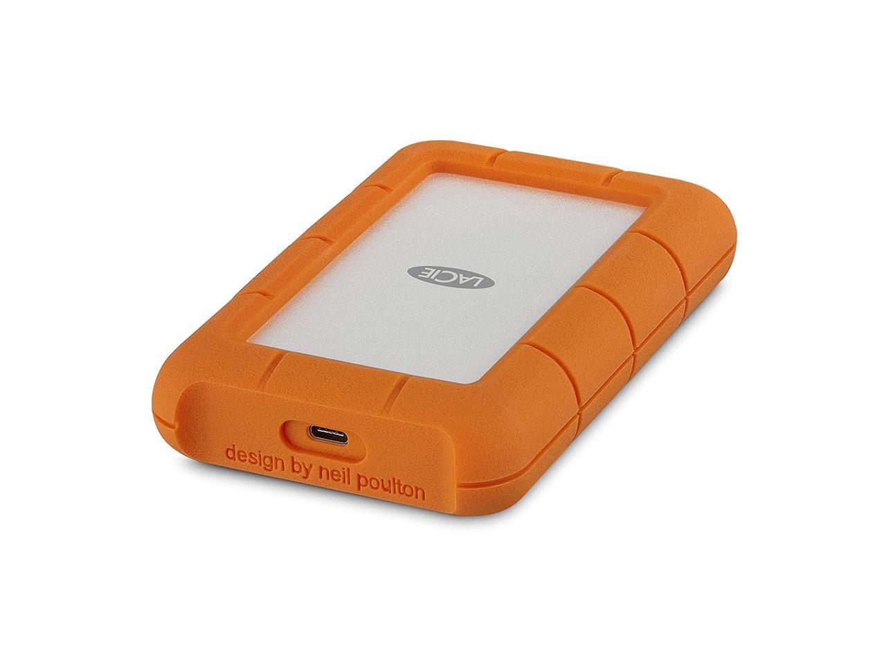LaCie 4TB Rugged USB-C and USB 3.0 External Hard Drive (STFR4000400)
