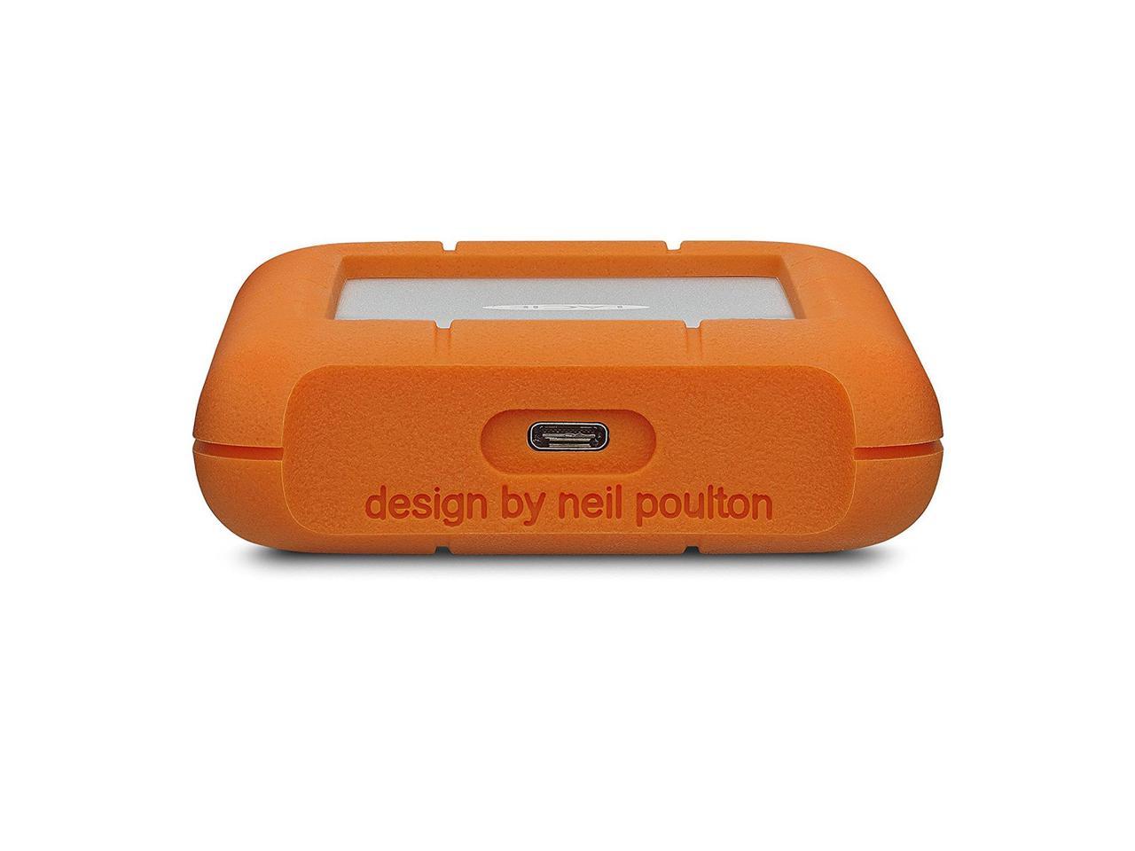 LaCie 4TB Rugged USB-C and USB 3.0 External Hard Drive (STFR4000400)