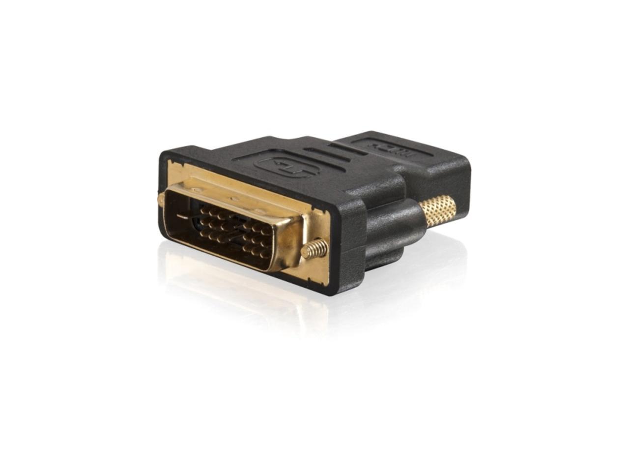 C2G 40746 C2G DVI-D to HDMI Inline Adapter for HDTVs - M/F - 1 x DVI-D (Single-Link) Male Digital Video - 1 x HDMI Female Digital Audio/Video - Black