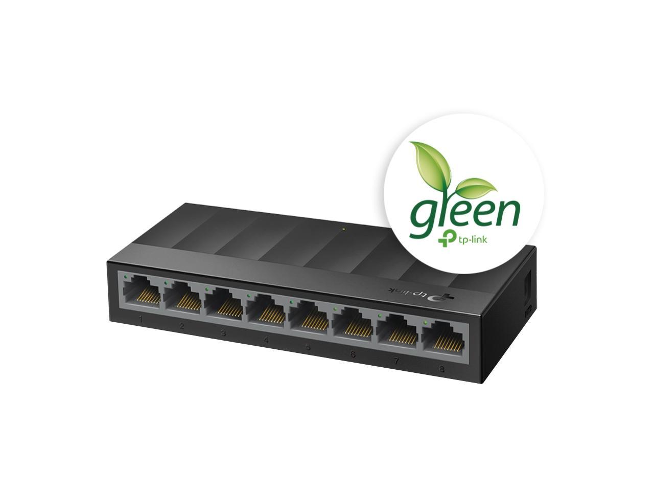 TP-Link LiteWave LS1008G - Switch - unmanaged - 8 x 10/100/1000 - desktop, wall-mountable