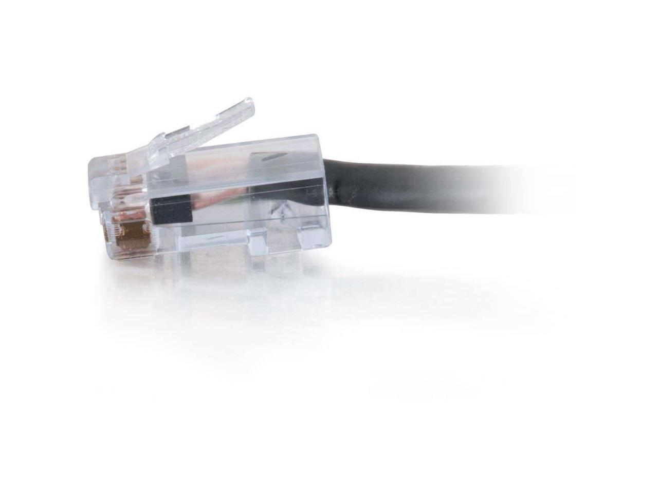 C2G 15301 50FT CAT6 550MHZ ASSEMBLED PLENUM PATCH CABLE - BLACK