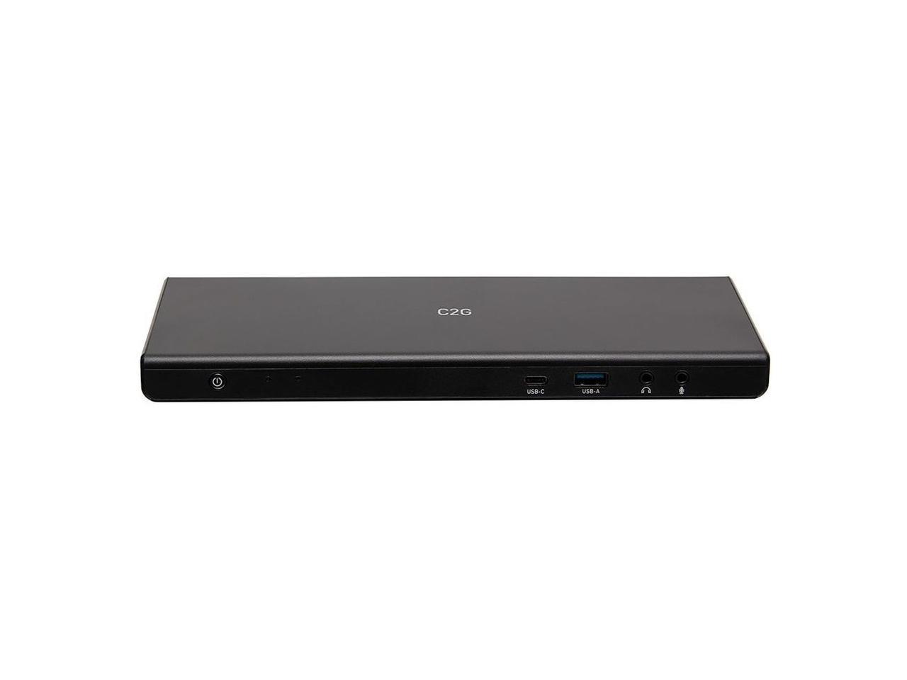 C2G Black C2G54535 USB-C 14-in-1 Triple Display Docking Station with HDMI, DisplayPort, Ethernet, USB, 3.5mm Audio and Power Delivery up to 85W - 4K 30Hz (TAA Compliant)