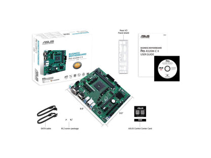 Asus A520M-C II/CSM Desktop Motherboard - AMD Chipset - Socket AM4 - Micro ATX - Ryzen 3, Ryzen 5, Ryzen 7, Ryzen 9, Ryzen 3 PRO, Ryzen 5 Pro, Ryzen 7 PRO, Ryzen 9 PRO Processor Supported DDR4 SDRAM M