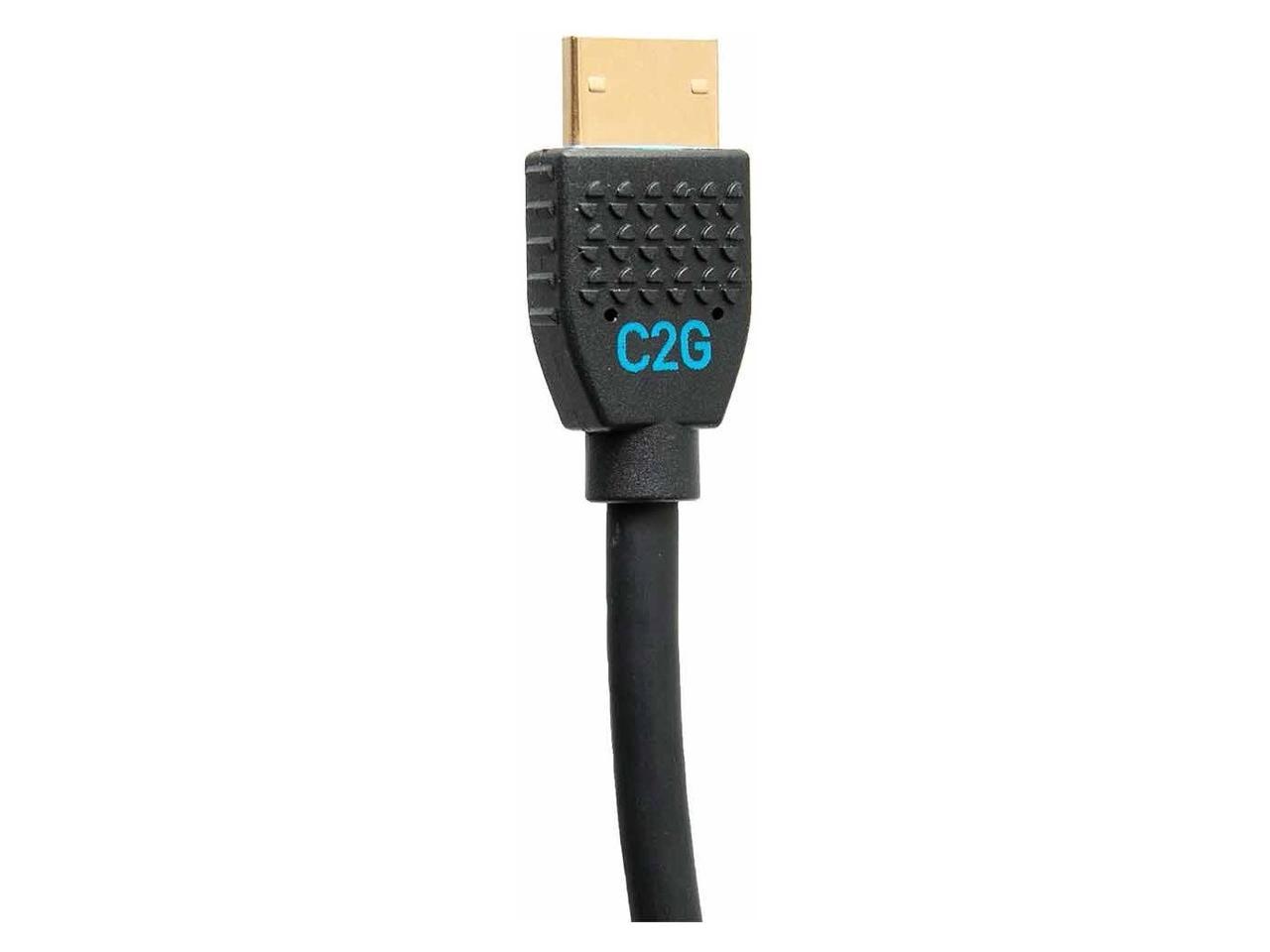 C2G C2G10377 6 ft. Black Performance Series Ultra Flexible High Speed HDMI Cable - 4K 60Hz In-Wall, CMG (FT4) Rated Male to Male